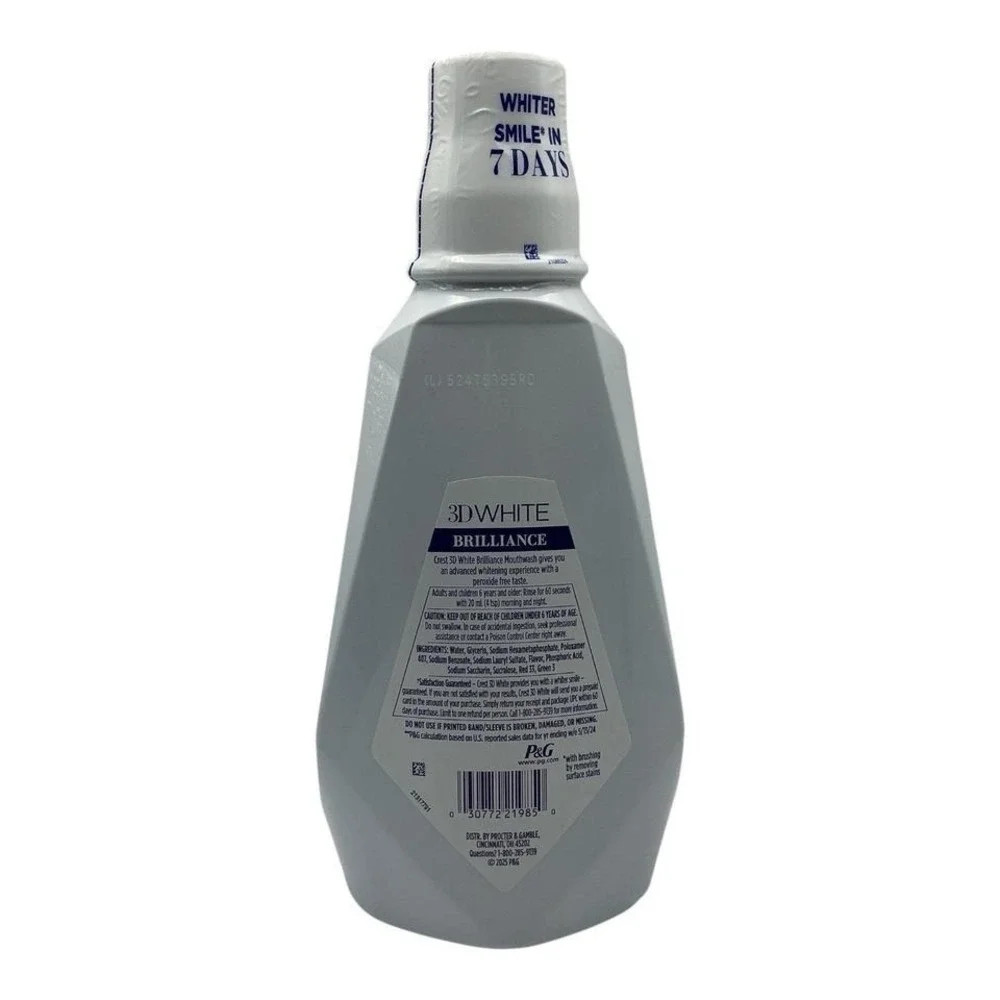 Crest 3D White Brilliance Mouthwash (33.8 fl‎ oz) - Clean Mint Whitening